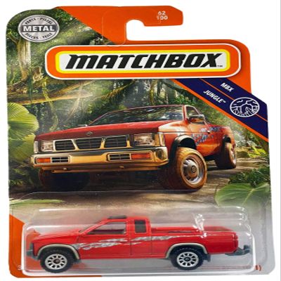 Matchbox '95 Nissan Hardbody (D21) MBX Jungle 62/100, red