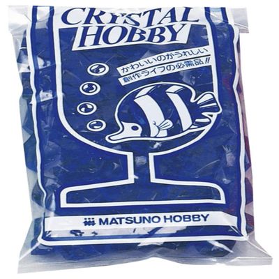 Crystal Hobby BR2121 Crash Ice Large, Clear Cobalt (1 Grain Approx. 1.6 inches (4 cm), Approx. 60 Tablets), Made of PS