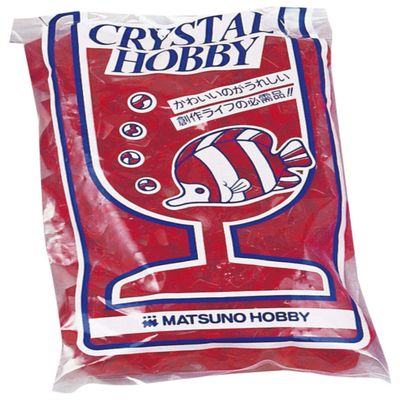 Crystal Hobby BR2122 Crush Ice Large, Clear, Red (1 Grain Approx. 1.6 inches (4 cm), Approx. 60 Tablets), Made of PS