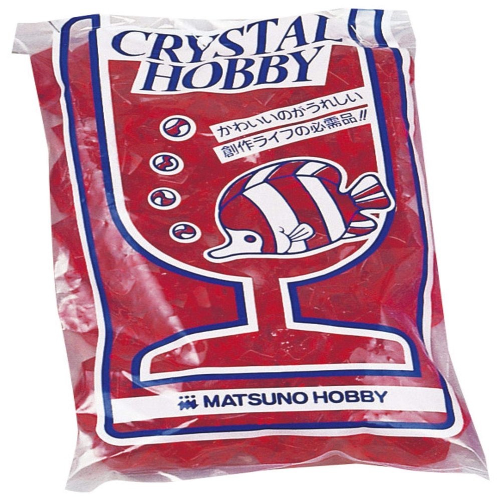 Crystal Hobby BR2122 Crush Ice Large, Clear, Red (1 Grain Approx. 1.6 inches (4 cm), Approx. 60 Tablets), Made of PS