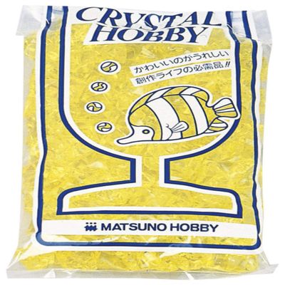 Crystal Hobby BK2131 Crush Ice M, Clear Yellow (1 Capsule, Approx. 0.8 inch (2 cm), 170 Capsules)