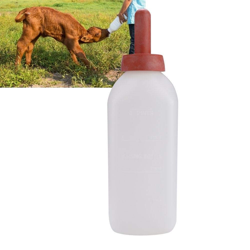 2L Calf Milk Feeding Bottle, Feeding Nursing Milk Bottle Cup Feeder Weaning Tool Without Handle