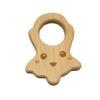 10pcs Lovely Cartoon Natural Wooden Octopus Pendant Pure Natural Beech Wood Animal Shape for Handmade Home Decoration (Peace Sign) view 1
