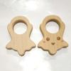10pcs Lovely Cartoon Natural Wooden Octopus Pendant Pure Natural Beech Wood Animal Shape for Handmade Home Decoration (Peace Sign) view 3