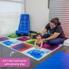 Fun And Function Gel Floor Tiles - Large (20 x 20 Inch) Sensory Floor Tiles for School, Office, Clinic - Green - 1 Pack Ages 3+ view 4