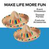 Fun Express Bright Stripe Sombrero - Apparel Accessories - 12 Pieces view 3