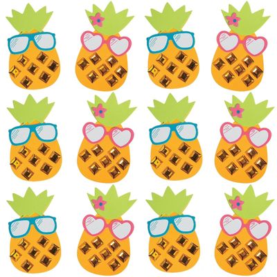 Cool Jewel Pineapple Magnet Craft Kit - 12 Pieces