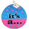 APINATA4U 19" Easter Egg Pinata for Easter Gender Reveal with Polka Dots Pink & Blue Color He or She Boy or Girl view 1