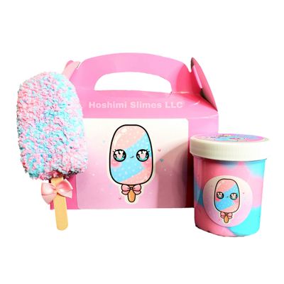Cotton Candy Crunch Bar DIY Slime Kit for Kids Ages 8+ Scented Butter Slime with Clay Bar, Glitter, Sprinkles & Edible Cotton Candy Fun Sensory Activity - Hoshimi Slimes