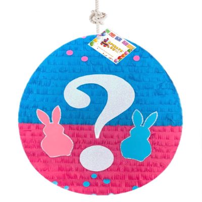 19" Tall Easter Egg Pinata for Easter Gender Reveal Party What will our Bunny Be? Easter Party Supplies Easter Baby Shower He or She Boy or Girl