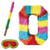Party Factory Pinatas Numbers Set 0-9 + Stick + Eye Mask Kids Birthday Pinatas 16.68 x 13.77 x 3.14 inches Decoration Birthday Decoration (0) view 1