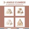 Climbing Triangle with a ramp, Montessori triangle climber, Montessori climber, climbing frame, children indoor play gym, view 4