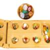 TOWO Mancala Board Game - Kalaha Board Game with Folding Wooden Board Natural Stone Pebbles -Families Board Games-Mancala Games Strategic Game for Kids Adult view 3