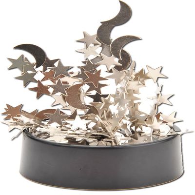 PowerTRC Magnetic Desktop Sculpture (Moons and Stars) | Mini Magnetic Art Decoration for Desktop | Fun Stress Relief Office Gift