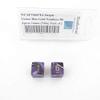 Purple Vortex Dice with Gold Numbers D6 Aprox 16mm (5/8in) Pack of 2 Wondertrail view 1