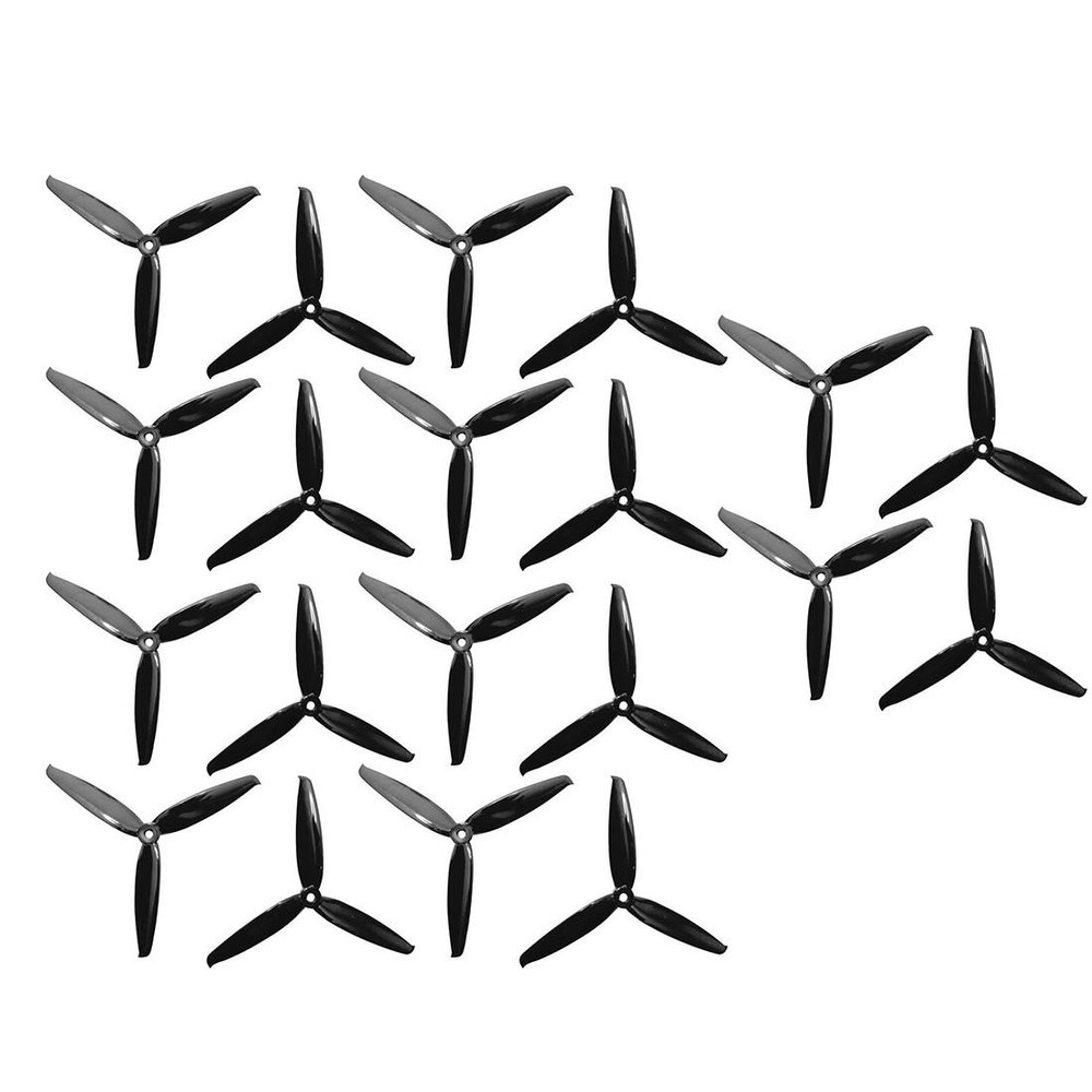 10 Pairs Gemfan Flash 6042 6x4.2x3 6 Inch 3-Paddle PC CW CCW Propeller for RC Models Multicopter Frame Spare Parts Accessories (Black)