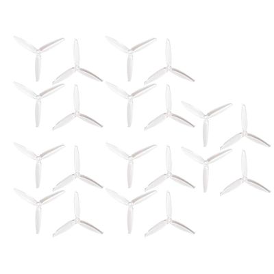 10 Pairs Gemfan Flash 6042 6x4.2x3 6 Inch 3-Paddle PC CW CCW Propeller for RC Models Multicopter Frame Spare Parts Accessories (Clear)