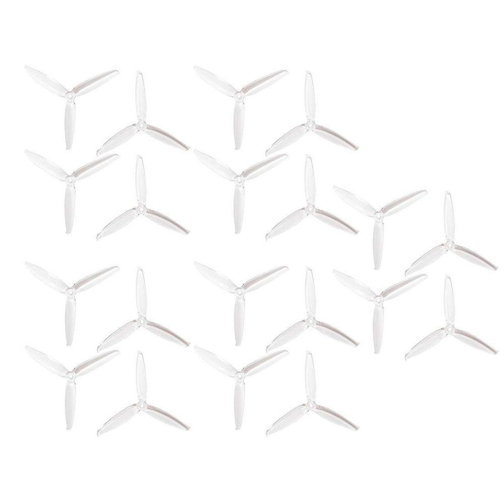 10 Pairs Gemfan Flash 6042 6x4.2x3 6 Inch 3-Paddle PC CW CCW Propeller for RC Models Multicopter Frame Spare Parts Accessories (Clear)