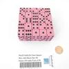 Pink Opaque Dice with Squared Corners Black Pips D6 16mm (5/8 inch) Pack of 50 Wondertrail view 1
