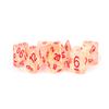 16mm Resin Flash Dice Poly Dice Set: Red view 1