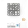 Smoke Frosted Dice with White Pips 12mm (1/2in) D6 Pack of 50 Wondertrail view 1