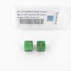 Green Vortex Dice with Gold Numbers D6 Aprox 16mm (5/8in) Pack of 2 Wondertrail view 1