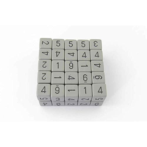 Dark Grey Opaque Dice with Black Numbers D6 Aprox 16mm (5/8in) Pack of 50 Wondertrail