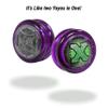 Yomega Power Brain XP yoyo - Professional yoyo with a Smart Switch which enables Players to Choose Between Auto-Return and Manual Styles of Play. + Extra 2 Strings & 3 Month Warranty (Purple) view 3