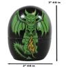 Ebros 5 Piece Set Fantasy Underworld Nesting Dolls Matroyshka Babushka Wooden Figurines 3.75" Tall Ossuary Macabre Halloween Accent Statues (Medieval Green Fiery Dragon) view 3