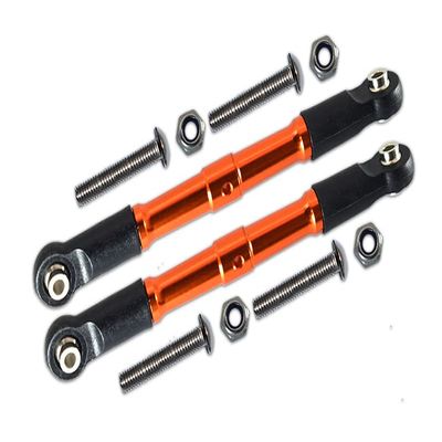 10pc Set Upgrades Aluminum Front Turnbuckle for Steering LOSI-1/10 Rock Rey LOS03009T1/T2 by GPM (Orange)
