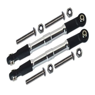 10pc Set Upgrades Aluminum Front Turnbuckle for Steering LOSI-1/10 Rock Rey LOS03009T1/T2 by GPM (Silver)