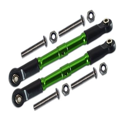 10pc Set Upgrades Aluminum Front Turnbuckle for Steering LOSI-1/10 Rock Rey LOS03009T1/T2 by GPM (Green)