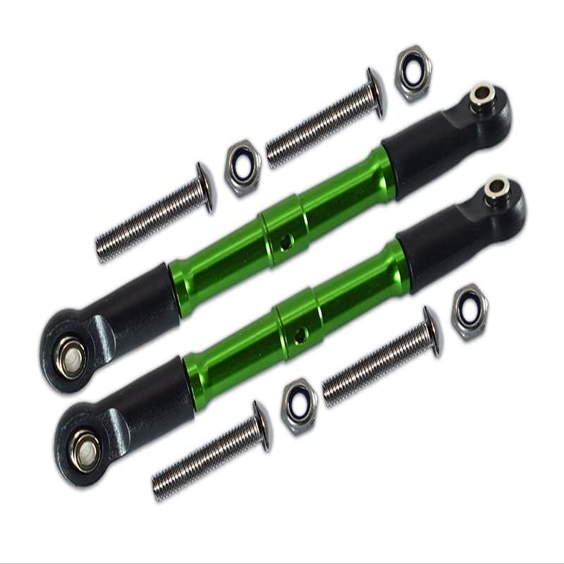 10pc Set Upgrades Aluminum Front Turnbuckle for Steering LOSI-1/10 Rock Rey LOS03009T1/T2 by GPM (Green)