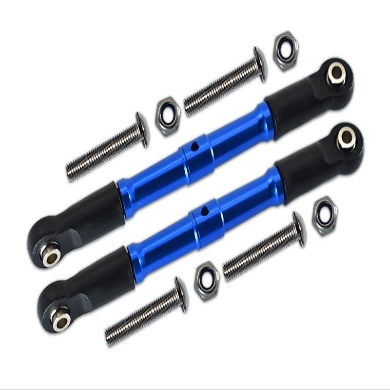 10pc Set Upgrades Aluminum Front Turnbuckle for Steering LOSI-1/10 Rock Rey LOS03009T1/T2 by GPM (Blue)