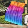 Winged Sirenny 81cm Colorful Flowy Spinning Silk Flag Poi with Rod, Church Liturgical Praise Prophetic Worship Adoration Dance Banner Poi Streamer, Practice Play Silk Poi Flag (Iridescence) view 3