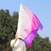 Winged Sirenny 81cm Colorful Flowy Spinning Silk Flag Poi with Rod, Church Liturgical Praise Prophetic Worship Adoration Dance Banner Poi Streamer, Practice Play Silk Poi Flag (Iridescence) view 4