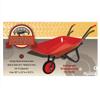 Authentic Kids Wheelbarrow Heavy-Duty Steel Frame & Bed, Rubber Tire, 20 lb Capacity, Outdoor Toy for Gardening & Play Real Metal Handles, Ages 6+, 29"x15"x13.5" Red Construction Wheelbarrow view 2