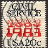 1983 Civil Service Centenary 20 USA Postage Stamp view 1