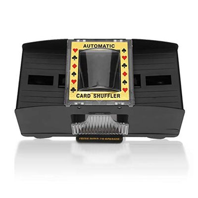 Dioche Automatic Card Shuffler, Card Shuffler (2-Deck) for Blackjack, Adult Elderly Electric Automatic 2-Deck Labor-Saving Card Shuffler Tool Accessory