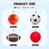 EVERICH TOY Balls for Toddlers 1-3, 4 Pcs 5" Playground Balls for Kids, Soft Rubber Small Sports Ball Set with Football, Basketball, Soccer, Indoor Outdoor Toddler Toys Games Gifts for Boys Girls view 2