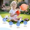 EVERICH TOY Balls for Toddlers 1-3, 4 Pcs 5" Playground Balls for Kids, Soft Rubber Small Sports Ball Set with Football, Basketball, Soccer, Indoor Outdoor Toddler Toys Games Gifts for Boys Girls view 3
