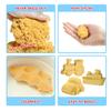 ESSENSON Play Construction Sand Kit - 3lbs Sand with 2 Colors, 6 Mini Construction Trucks, Construction Toys and Signs, Animal Mold, Modeling Tools, Foldable Sandbox, Gifts for Boys Girls view 3