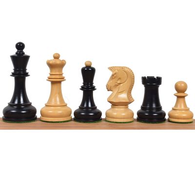 1970s' Dubrovnik Chess Set- Chess Pieces Only - Double Weighted Ebony Wood - 3.8" King