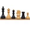 1970s' Dubrovnik Chess Set- Chess Pieces Only - Double Weighted Ebony Wood - 3.8" King view 1