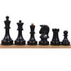 1970s' Dubrovnik Chess Set- Chess Pieces Only - Double Weighted Ebony Wood - 3.8" King view 3