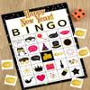 Funnlot New Year Games New Year Bingo Game Holiday Bingo 24 Players Games for Party Bingos Cards for School Supplies for Family Classroom Activities Party Favors view 4