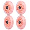 Wiggle Car Polyurethane Replacement Wheels Set (Front,2P Light Up), Swing Car Wheels Pack (Rear,2P Narrower) Upgrade for Ride-on Toys (Orange Pink) view 1