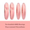 Wiggle Car Polyurethane Replacement Wheels Set (Front,2P Light Up), Swing Car Wheels Pack (Rear,2P Narrower) Upgrade for Ride-on Toys (Orange Pink) view 4