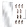 20PCs Adjustable Pushrod Connector Linkage Stopper Dia 1.3mm and 1.2 x 200mm/7.8Inch Steel Z Push Rods DIY Parts for RC Airplane Model Aircraft Boat view 1