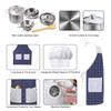 KODATEK Play Kitchen Accessories, Kids Kitchen Pretend Play Toys, Kitchen Set with Stainless Steel Cooking Utensils Cookware Pots and Pans Set Healthy Vegetables, Knife, Apron, Little Chef Boys Girls view 3